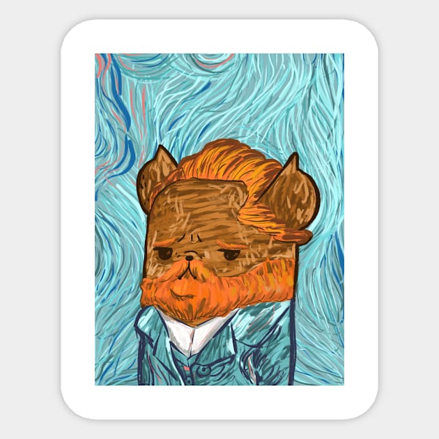 Vincent Bub Gogh Sticker by Fluffymafi